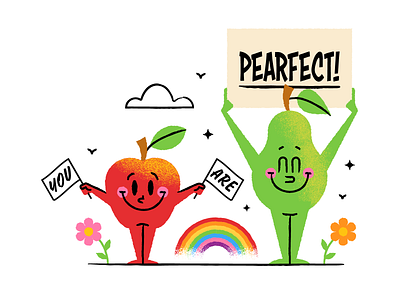 Pearfect adobeillustrator art artwork colored design dribbble flat design illustration texture vector