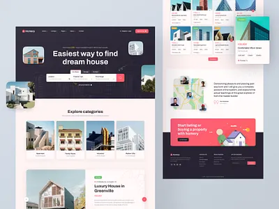 Real Estate Brokerage Landing Page Design agency branding design figma housing landing page property property management real estate real estate ui residence user interface design ux design web design webflow