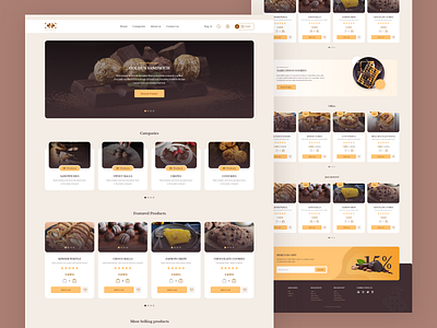 Crepe 'n Chocolate website chocolate clean design flat ui web website