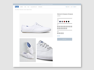 Daily UI 012 dailyui dailyuichallenge design ecommerce keds practice ui