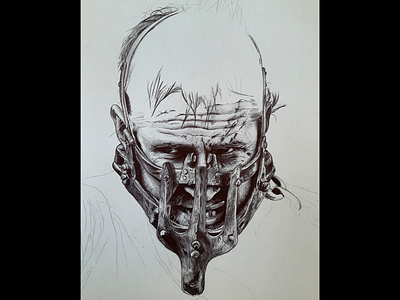 Max Rockatansky ballpoint pen drawing illustration pen and paper