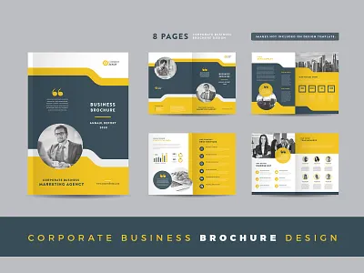 Corporate Business Agency Brochure Design adobe indesign annual report annual review booklet brochure corporate marketing marketing agency