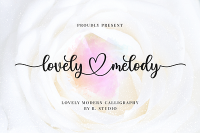 Lovely Melody font branding calligraphy font design font handwriten font logotype monoline font script font script lettering signature font typography