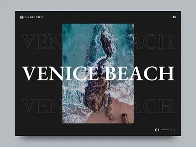 Los Angeles Beaches Hero Animation after effects after effects animation animation animation design dark dark ui dribbble homepage interaction modern motion motion design photoshop rotation sketch travel ui water web website