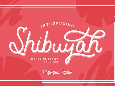 Shibuyah Modern Script app branding design illustration lettering logo ui ux web website