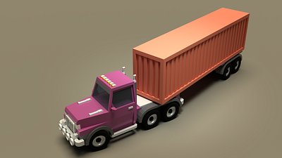 Asset Forge Daily build: Cargo Truck 3d art asset forge blender3d cargo illustration low poly render truck