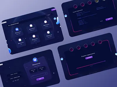 Dark Theme Web Trading App creative creative web app dark themme design design art designer gradient colors project management trading ui ux web app