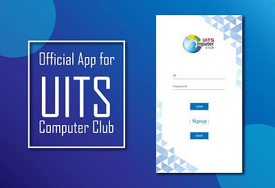 UI UX Design of a Login page for UITS Computer Club adobe illustrator adobe xd design ui ux