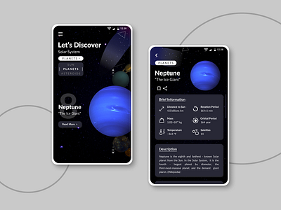 Space App - UI Exploration android exploration ui uidaily uidesign uiux ux