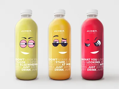 Trendy Juice Packaging - JuiceIt. abstract branding groovy juice juice logo packaging packaging design trendy