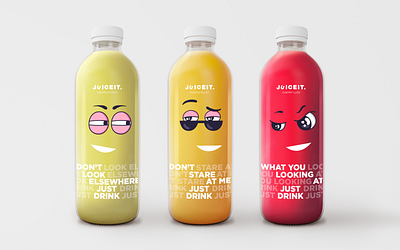 Trendy Juice Packaging - JuiceIt. abstract branding groovy juice juice logo packaging packaging design trendy