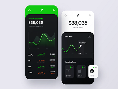 Robinhood App Re-Design app apple apple watch bank disney invest ios iphone mint money numbers online pinterest robinghood app robinhood stats stocks tesla trending