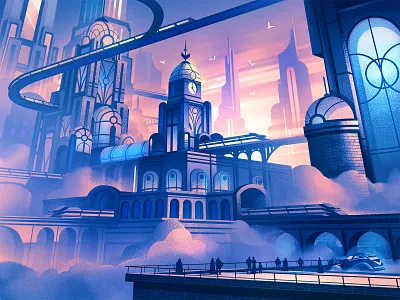 Magic the Gathering: Transport Hub card art concept art fantasy game art illustration ocs product travel