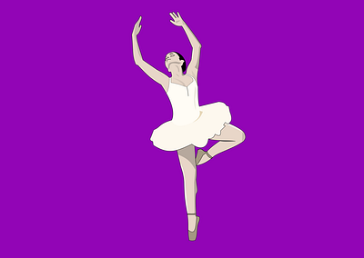 ballet dancer art ballet dance dancer girl illustraion vector