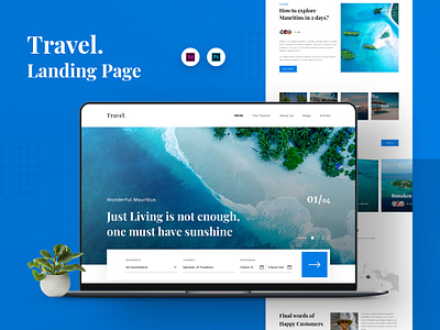 Travel Landing Page design designer homepage homepage design landing landing design landing page landing page design landingpage modern template template design tour app travel travel agency travel app traveling ui kit web web design