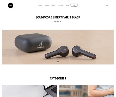 Anker Company | Redesign website air anker black design designer earbuds ecommerce redesign shop site store ui ui ux user experience website website design