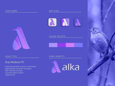 alka Modern Logo Design and Branding abstract logo alkaline app icon design brand identity branding design creative logo flat gradient logo logo logo design logo design branding logos modern logo