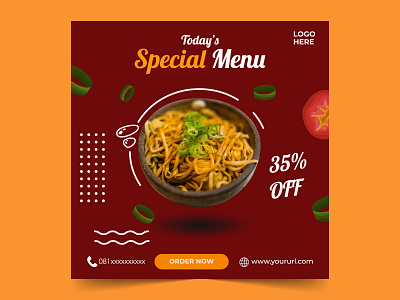 Food Promotion Social Media Post banner beauty eat eye catching facebook food instagram instagram post minimalist modern noodle promotion sale simple social media social media post social media templates template