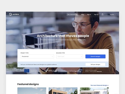 Archibrix web archibrix architect architectual architecture clean design marketplace ui web