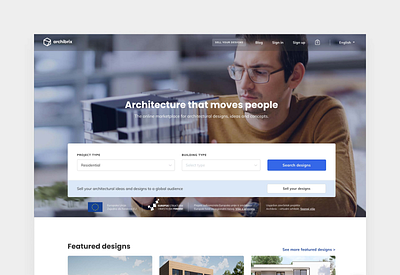 Archibrix web archibrix architect architectual architecture clean design marketplace ui web