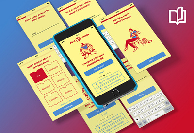 Page Turner app design figma flat illustration logo ui