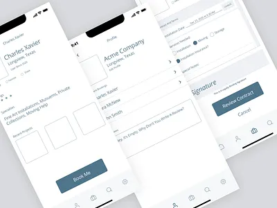Hi-fi Wireframe 001 app design clean design dallastexas design forhire freelancer interface minimal mobile app mobile app design mobile ui remote work ui ui design user interface user interface design ux design wireframe wireframes wireframing