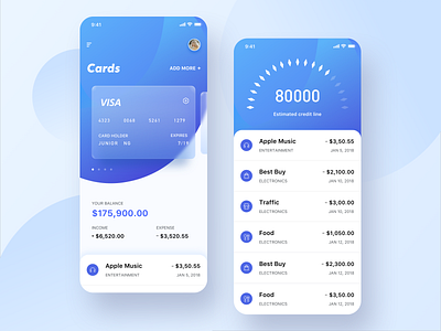 Manage your cards design ui