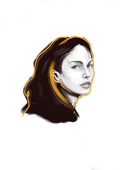 Personal project - 00s Queen actress celebrity digital painting editorial art editorial design fashion illustration magazine illustration natalie portman pop art portrait portrait art