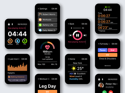 Apple Watch User Interface Design design ui uidesign uiux ux uxdesign web webdesign