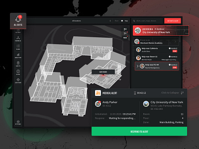 Alert security system dark dark mode dashboard design map monitoring security dashboard security system system threat tracking ui ux web