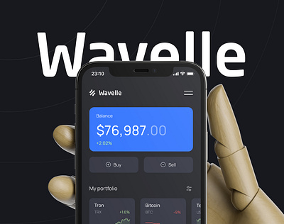 Wavelle - crypto investment app app crypto design mobile app mobile design nft trading ui ux