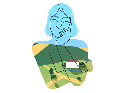 Little smile 🕊 animation branding character design explainer flat girl graphic house illustration landscape nature people ukraine vector women