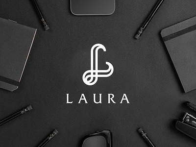 LAURA MONOGRAM 3d animation branding company company logo design florida graphic design icon illustration lettering liverpool logo logomark luxury monogram motion graphics ui unique vector