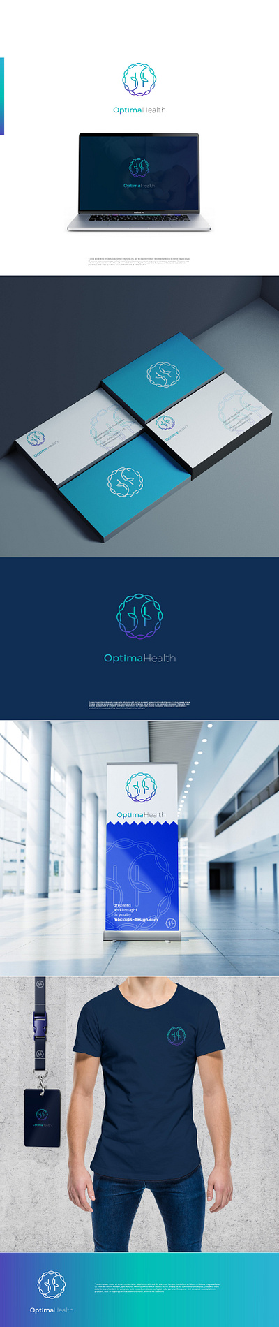 logo for healthcare Optima health healthcare medical design