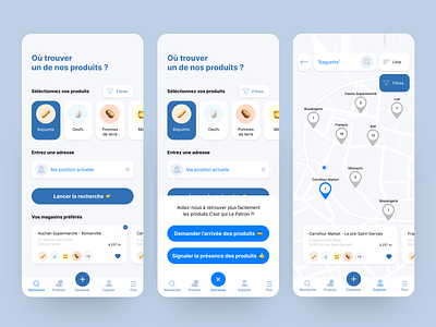 Mobile app - CQLP 🥖🍯🧀🥔 app design food ios ios app market minimal mobile mobile app producers ui uidesign uiux web