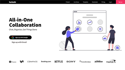 re-designed taskade website adobe xd adobexd landing design landing page landing page design logo portfolio design ui ui ux ui design uidesign uiux web design webdesign website website design