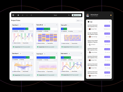 Dashboard UI Design for Machine Learning adobe photoshop after efects animation creative dashboard dashboard design dashboard ui data design figma graphic design interface machine learning motion graphics ui ui design user interface