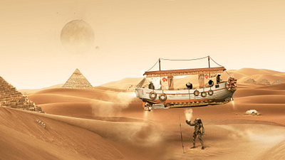 A good soup on Yautja Prime alien desert design flying futuristic hunt photo manipulation photography planet predator prime pyramids soup world yautja