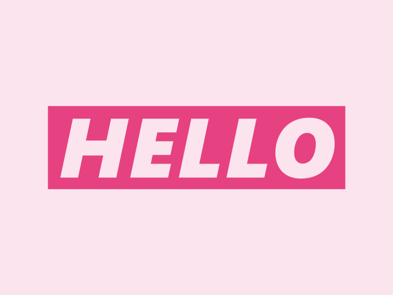 Hello Dribbble! :) ae cinema4d first shot hello motion