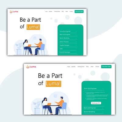 Job Hiring Page ui ui design