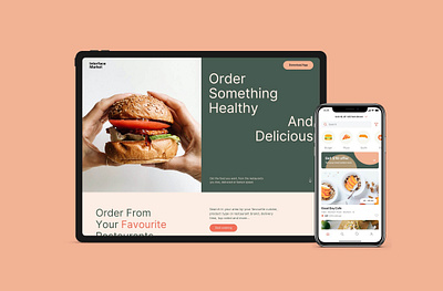 Food Delivery App Landing Page adobe xd delivery app figma food app ui food delivery app landing page design landing page ui mobile app ui design sketchapp ui design ui kit ui ux design web ui design website design 应用 应用界面 设计