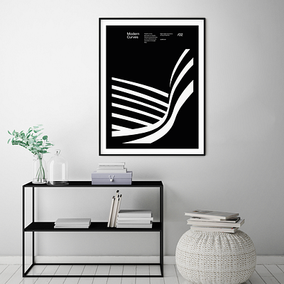 Modern Curves 02 Minimal Typographic Architecture Poster architecture bauhaus design helvetica illustrator minimal modern modernism poster poster design sub88 swiss