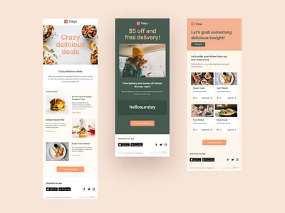Food delivery app email newsletter design adobe xd edm email design email marketing email template figma food delivery app food delivery application newsletter design sketchapp ui design ui kit ui ux design 应用 应用界面 设计