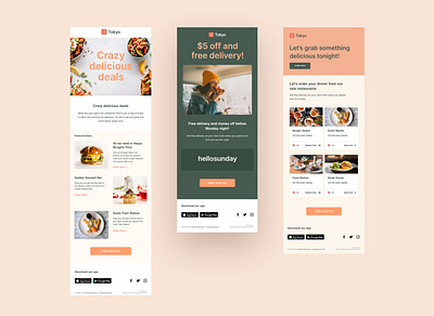 Food delivery app email newsletter design adobe xd edm email design email marketing email template figma food delivery app food delivery application newsletter design sketchapp ui design ui kit ui ux design 应用 应用界面 设计