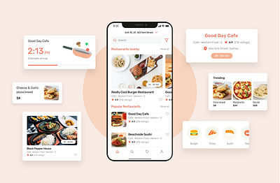 Food delivery app UI elements design adobe xd design system figma food app ui food delivery app food delivery application mobile app ui design sketchapp ui design ui elements ui kit ui ux design 应用 应用界面 设计