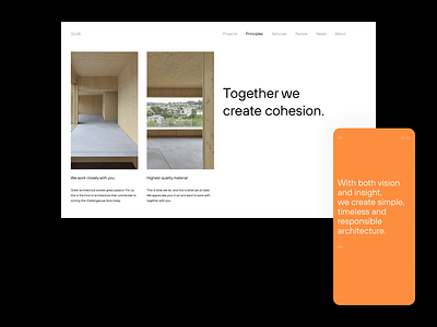 GLSA — Principles animated animation architect architects architecture art direction brutalism exploration figma graphic design layout layout exploration minimal minimalism sketch ui ux website
