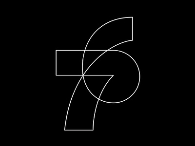 76 uniline branding identity illustration logo logotype mark milash numbers seven six symbol