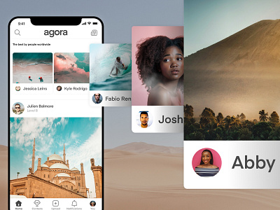 Agora app app design mobile mobile app photography ui uiux user interface ux