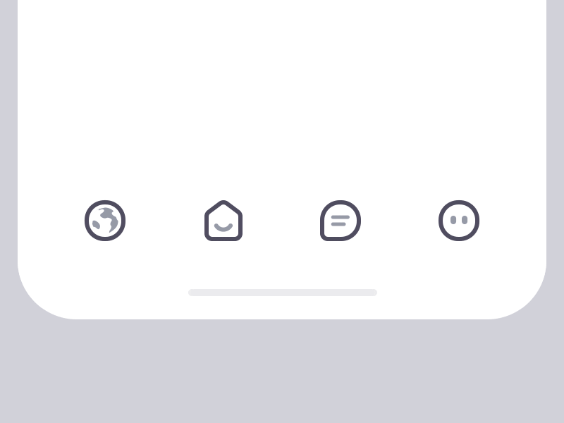 Wesoul Tab bar animation ae app chat earth icon ios lottie message social tab bar