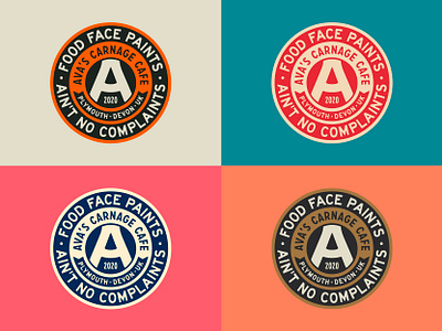 Ava's Carnage Cafe art baby badge branding cafe design dribbble graphic design hand drawn identity illustration logo typography vintage